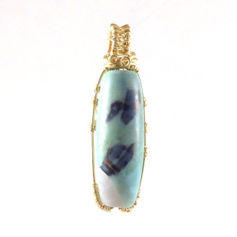 Blue Terra Agate/Goldtone