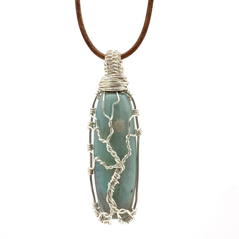 Blue Terra Agate/Silvertone