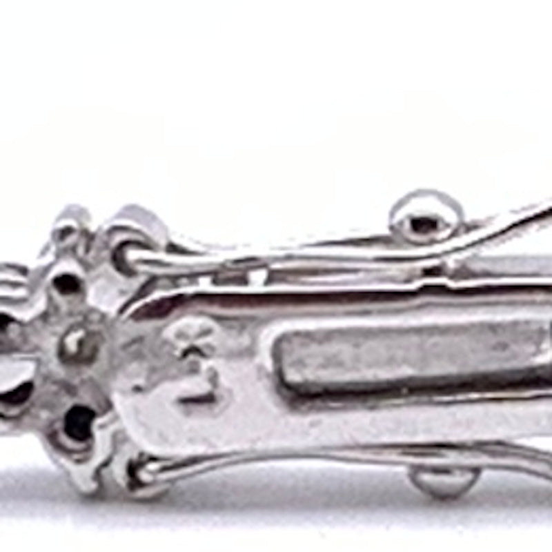 Vintage Lind-Gal, Inc., (LG marked) Silvertone, Crystal and Black Rhinestone Bracelet; Circa 1950