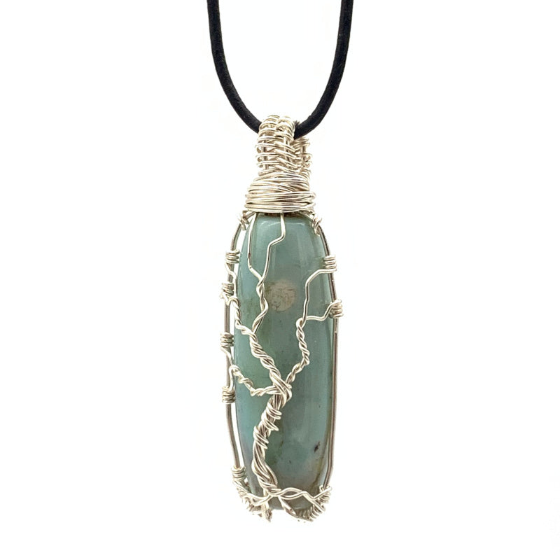 Blue Terra Agate/Silvertone