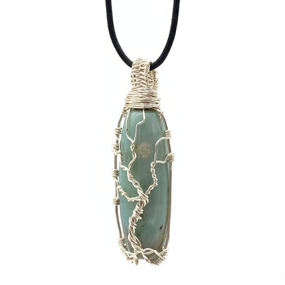 Blue Terra Agate/Silvertone