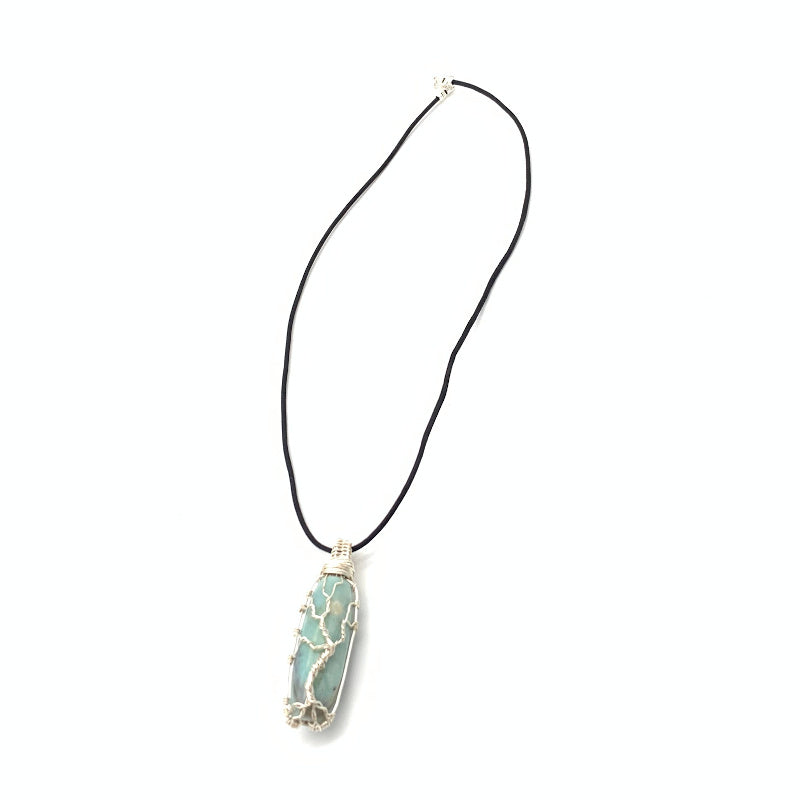 Blue Terra Agate/Silvertone