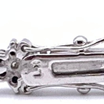 Vintage Lind-Gal, Inc., (LG marked) Silvertone, Crystal and Black Rhinestone Bracelet; Circa 1950
